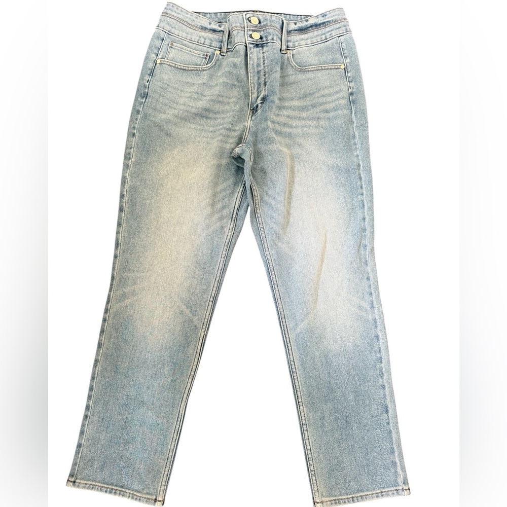White House Black Market Slim Ankle Jeans Light Wash Extra‎ High Rise Size 12